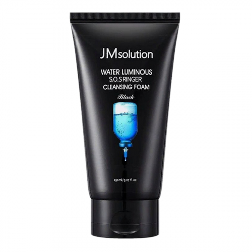 JMsolution Увлажняющая пенка для умывания лица с гиалуроновой кислотой / Water Luminous S.O.S Ringer Cleansing Foam Black, 300 мл