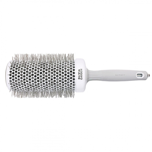 Olivia Garden Термобрашинг для укладки волос / Expert Blowout Speed XL Wavy Bristles White & Grey ID2028/OGBCI65, 65 мм, серый