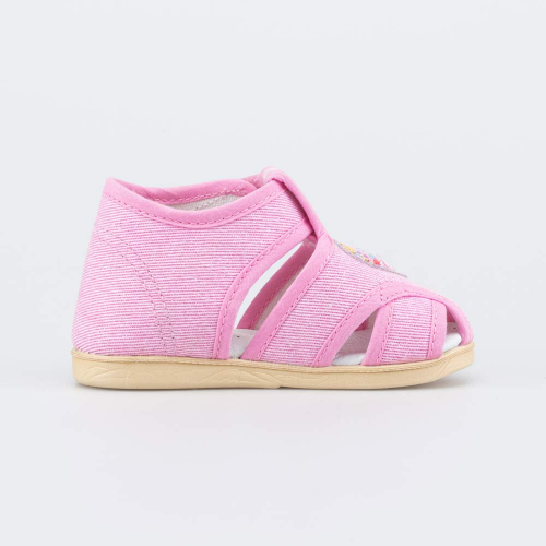 розовый туфли летние ясельно-малодетские Текстиль