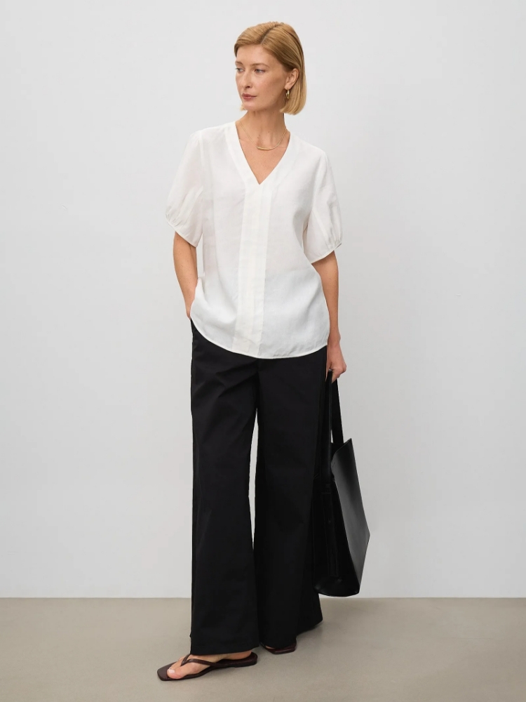 Брюки из костюмной шерсти ,
97% хлопок, 3% эластан ,