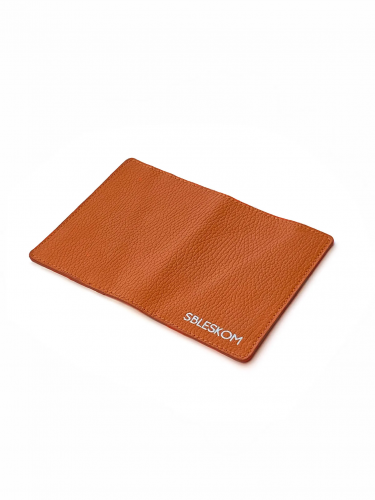 Обложка для паспорта из натуральной кожи orange