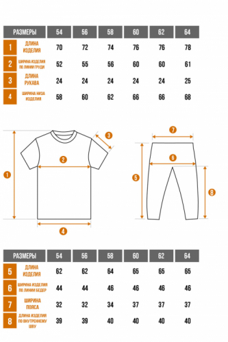 Арт. 291 Пижама с шортами 42-52 (6 шт)