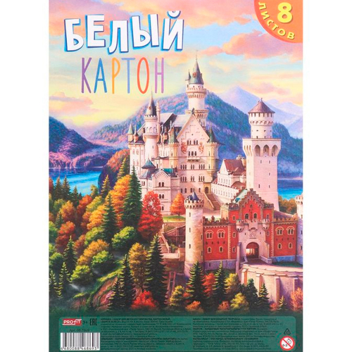 Картон белый А4 8л. ЗАМОК В ЛЕСУ 08-7869 в Нижнем Новгороде