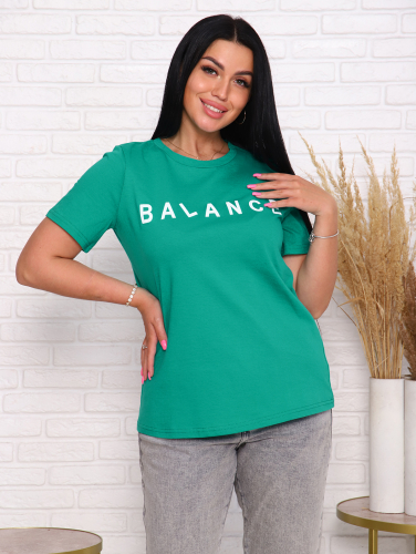 Баланс(зелёный) футболка женская
