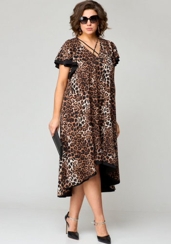 Платье EVA GRANT 7223-Р леопард принт