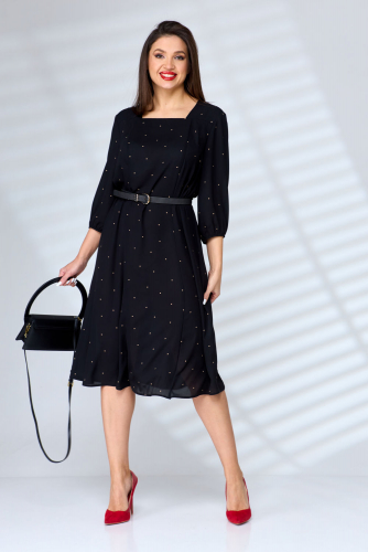 Платье Anastasia 1072S-Р черный в горошек