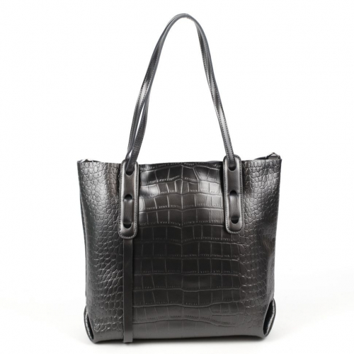 Женская кожаная сумка шоппер под крокодила 0057-41