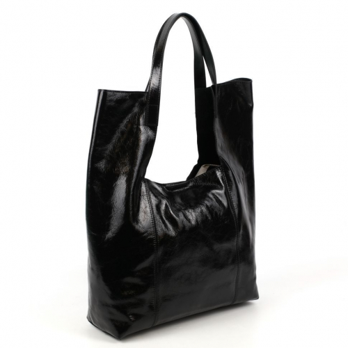 Женская мягкая кожаная сумка шоппер 0054-1