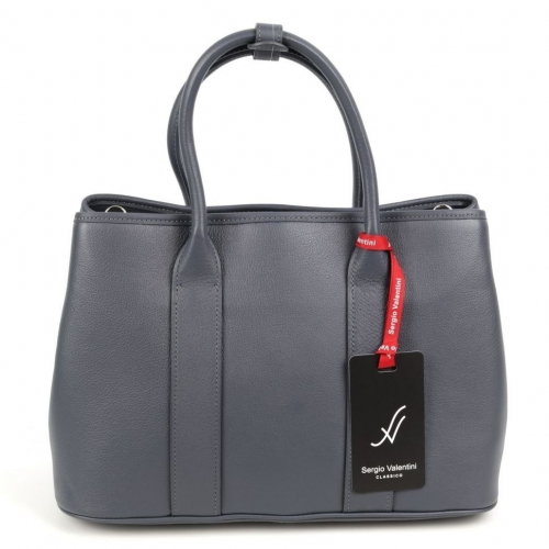 Женская кожаная сумка Sergio Valentini SV-SZ708 НавиГрей