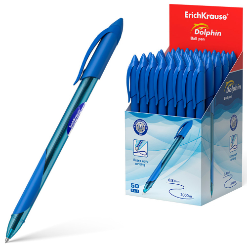 Ручка шарик синий  Dolphin Stick&Grip Classic 1.2 48188 /Erich Krause/ в Нижнем Новгороде