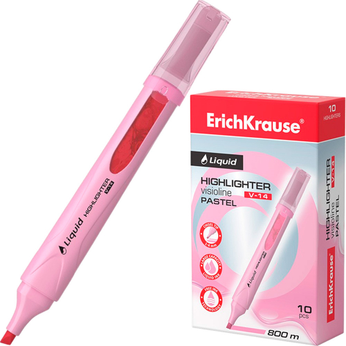 Текстовыделитель розовый Liquid Visioline V-14 Pastel 56025 /Erich Krause/. в Нижнем Новгороде