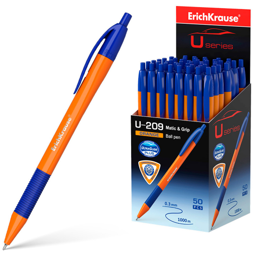 Ручка шарик синий U-209 Matic&Grip Orange 1.0, Ultra Glide Technology 47593 /Erich Krause/ в Нижнем Новгороде