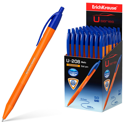 Ручка шарик синий U-208 Matic Orange 1.0, Ultra Glide Technology 47587 /Erich Krause/ в Нижнем Новгороде