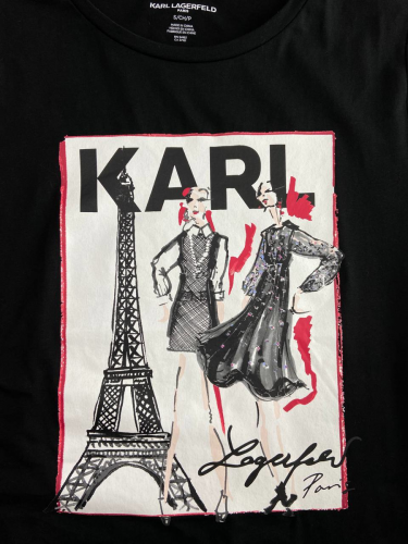 ФУТБОЛКА KARL LAGERFELD 3176 ЧЕРНЫЙ