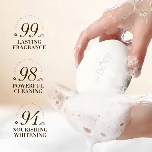 SADOER Отбеливающее мыло для лица и тела с молочным протеином Organic Pure Milk, 100г