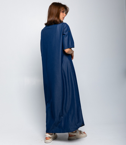 Джинсовое платье #БШ2354, тёмно-синий