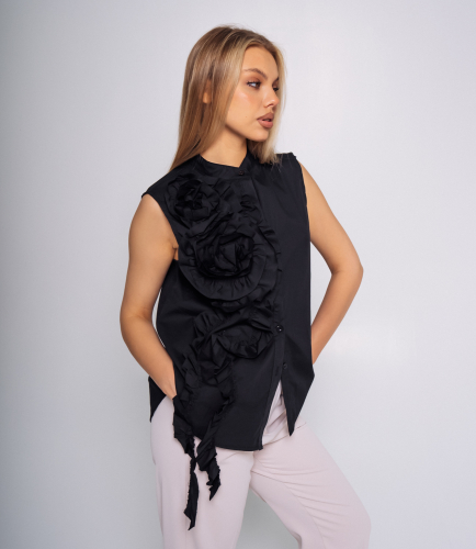 Блуза #КТ8839 (3), чёрный
