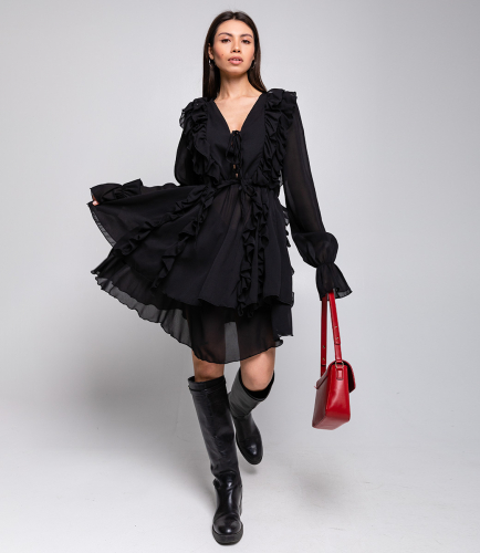 Платье #БШ2115, чёрный