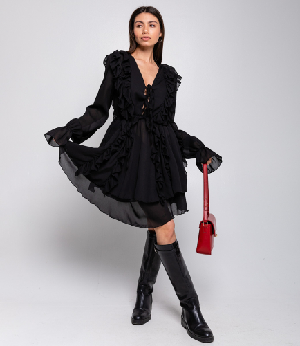 Платье #БШ2115, чёрный