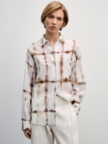блузка женская бежевый абстракция