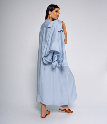 Комплект платье+рубашка #БШ2459-3, голубой