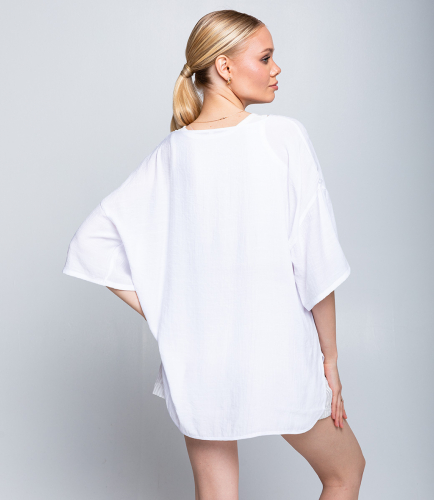Блуза #МСК3313, белый