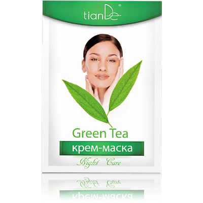 Крем-маска ночная с зеленым чаем Код 50101