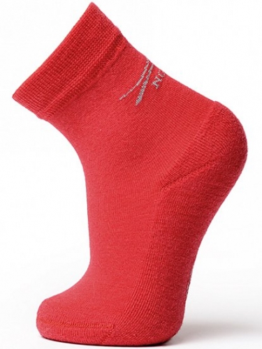Носки Soft merino wool - мягкие носки с дополнительным утеплением в зоне стопы, цвет красный