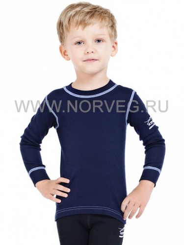 Soft Футболка  детская с длинным рукавом unisex, цвет синий