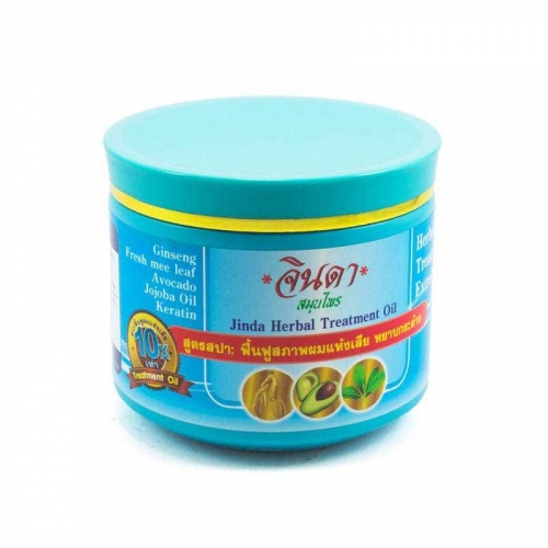 Восстанавливающая маска для роста волос Jinda 400 мл Jinda herbal treatment oil (blue pack)