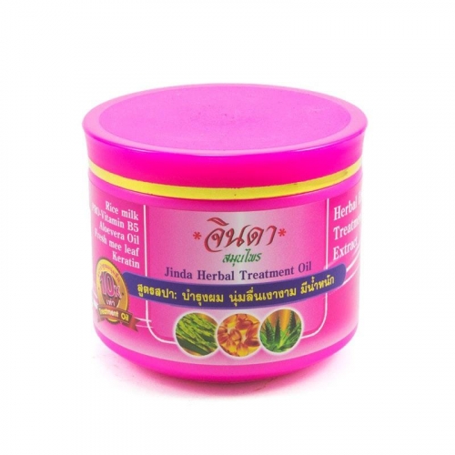 Восстанавливающая маска для роста волос Jinda 400 мл Jinda herbal treatment oil (pink pack)
