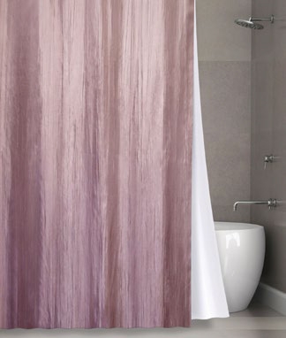 Штора в ванную двухслойная Органза (розовый)  NOWSV023
