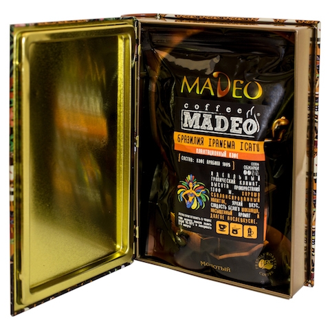 Бразилия кофе МОЛОТЫЙ Madeo  (ЛЕГЕНДЫ О КОФЕ ТОМ 2) 150г