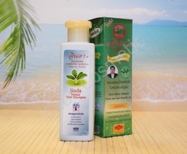 Концентрированный лечебный тайский шампунь против выпадения волос Jinda Herbal Hair Shampoo