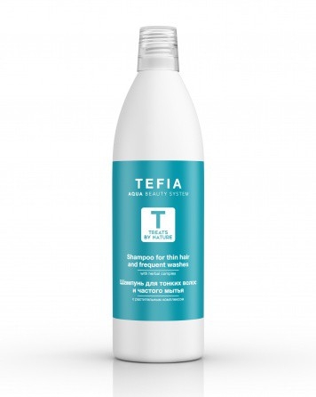 Tefia Treats by Nature Шампунь для тонких волос и частого применения с растительным комплексом 1000 мл.