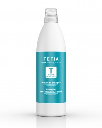 Tefia Treats by Nature Шампунь для окрашенных волос с маслом кокоса 1000 мл.