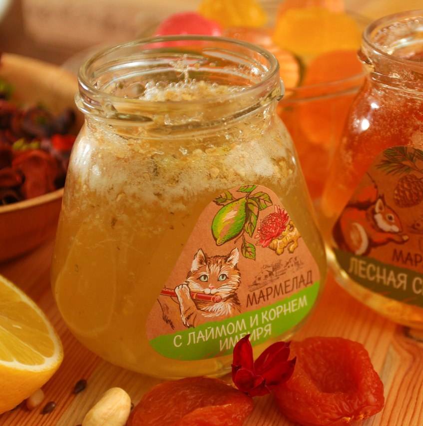 ХИТ! Мармелад в банке Имбирь и лайм, 300гр.