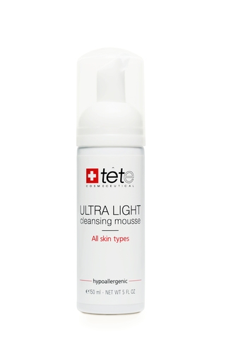 Ультра легкая очищающая пенка для умывания Ultra Light Cleansing Mousse, 150 мл, Tete