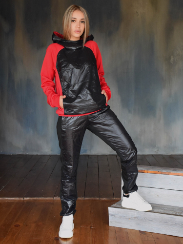 Спортивный костюм Алиса, черный с красным. sportsolo