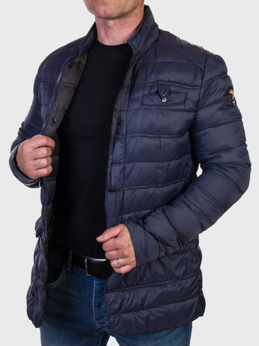 Итальянская мужская куртка Marina Militare - демисезонная модель с воротником-стойкой из новой коллекции №201
