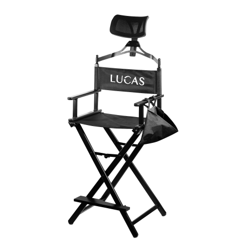 Кресло визажиста с подголовником LUCAS (алюминий)