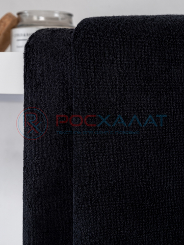 ПМ-100 Махровое полотенце без бордюра Черный