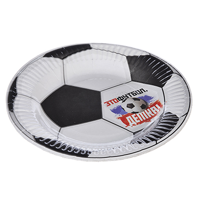 ПУ528156 Футбол Набор бумажных тарелок, 6шт, d18см, GC Design