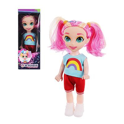 ИМ267819 ИГРОЛЕНД Кукла с цветными волосами, 15 см, пластик, полиэстер, 6х17,5х5см, 6 дизайнов