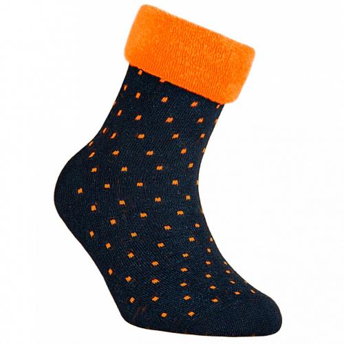 Носки детские махровые Sof-Tiki (227) темно-синий/оранжевый