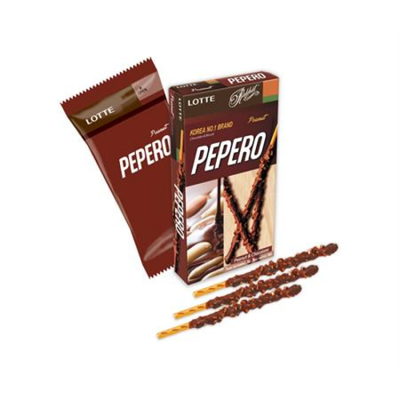 Pepero печенье-соломка с арахисом в шоколаде 36гр Артикул: 6877