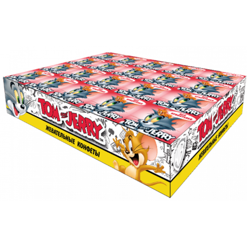 Tom and Jerry конфеты жевательные со вкусом Клубники 20 уп 250гр Артикул: 7088