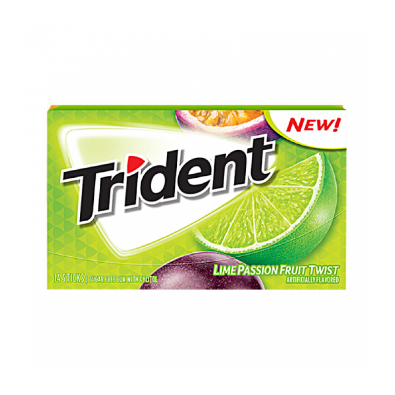 Trident Lime Passionfruit Twist Жевательная резинка Артикул: 5959