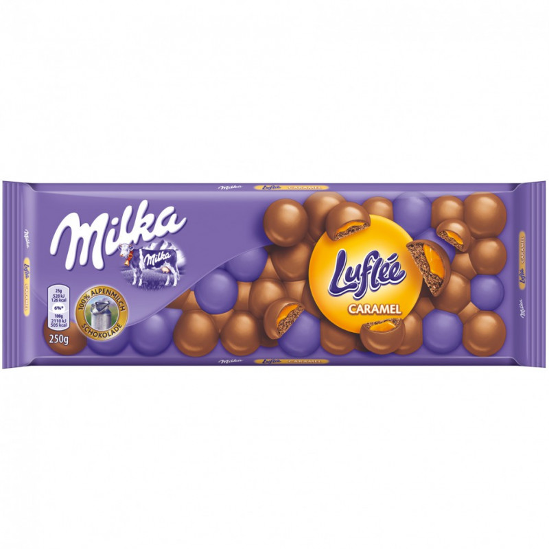 Шоколад Milka Bubbly caramel 250g Артикул: 5171