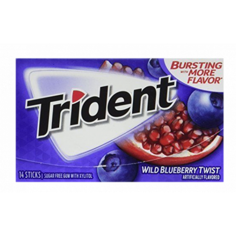 Trident Wild Blueberry Twist Жевательная резинка Артикул: 5961